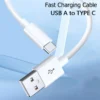 USB A to Type C Cable 3A Fast Charging Wire Mobile Phone Line USB C Adapter Cable Cord For Samsung Xiaomi Andriod Mouse Data