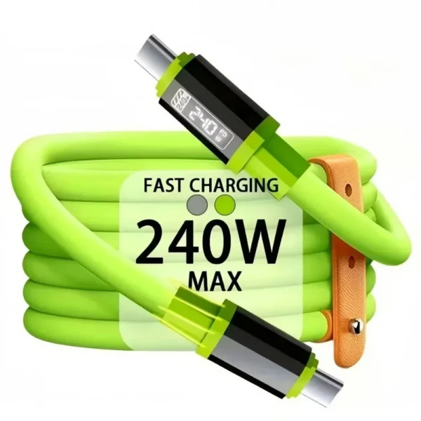 240W Fast Charging Usb Type-c To Type-c Cable 1m/1.5m/3m USB C Real-time Power Display Quick Charge Data Cord for Xiaomi Samsung