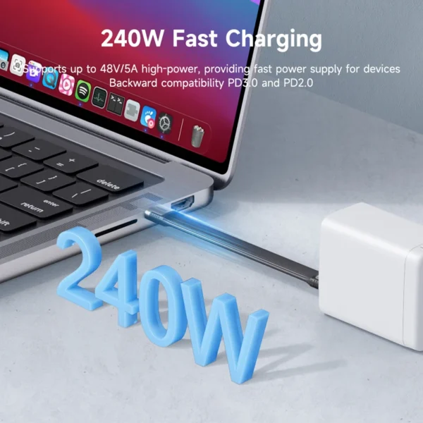 kf-S508344c07aec466ea9dfd7193211fdc2c Hagibis USB4 Data Cable 40Gbps USB C to Type C Short Cable PD 240W 8K 60Hz for Thunderbolt 3/4 iPhone 17 Pro Max SSD Power Bank