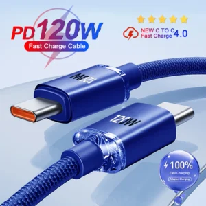Type C PD Cable 6A 120W 0.25/1/1.5/2 M Super Fast Charge USB C Laptop Data Line Cord For Iphone 15 16 Huawei Mate Matebook Honor