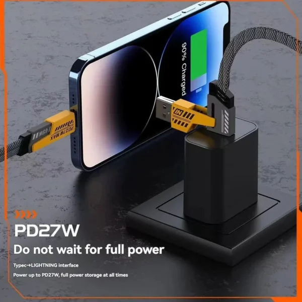 65W Four-in-one Multi-function Fast Data Cable USB Type C PD Super Fast Charging Various Mobile Phone For iPhone Samsung Xiaomi