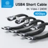 kf-S7cd65f455a9c4e1c8c2605bb8b39edf6F Hagibis USB4 Data Cable 40Gbps USB C to Type C Short Cable PD 240W 8K 60Hz for Thunderbolt 3/4 iPhone 17 Pro Max SSD Power Bank