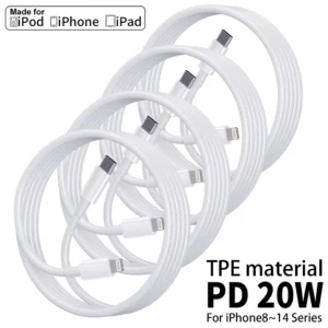 4PCS 1PC 10FT 6FT 3FT MFI Certified USB C to Lightning Cable Fast Charging Data Wire Charger Cord for iPhone 14 13 12 X XR