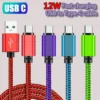 kf-Sdf094aa17f4940e98720793366533b24B USB Type C Cable Date Sync 2.4A Fast Charging Nylon Braided Wire Charger Cable For Samsung Huawei Android Mobile Phone 1M 2M 3M